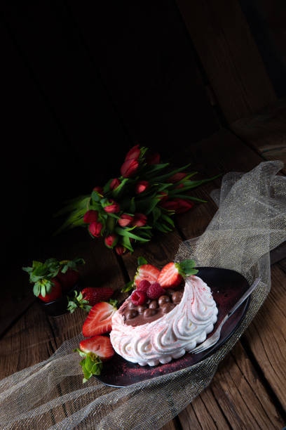 istock light pavlova with fresh fruits and chocolate 1138154803