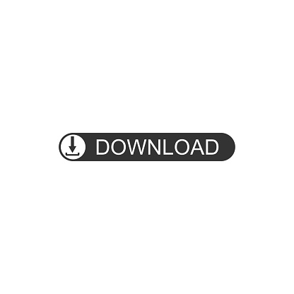 Download button with arrow icon isolated. Upload button. Load symbol. Flat design. Vector Illustration
