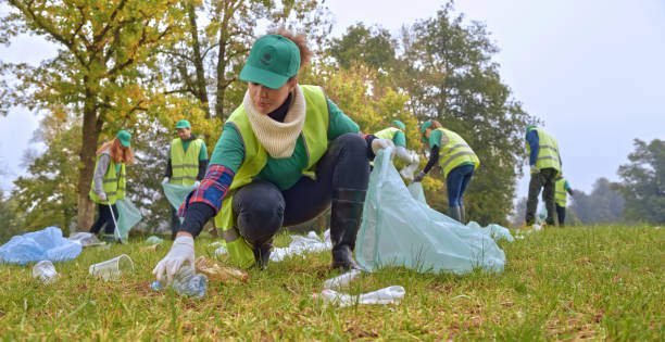 istock Volunteers collecting rubbish 1138160452