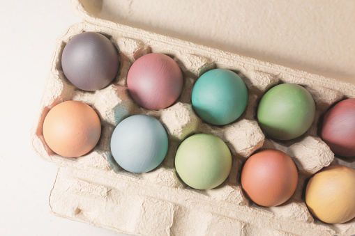 Stylish background of Easter eggs.