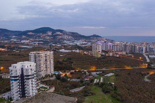 Alanya Mahmutlar Turkey aerial view