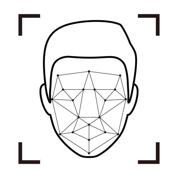 Facial Recognition System concept icons, simple vector illustration Facial Recognition System concept icons, simple vector illustration flat bed scanner stock illustrations