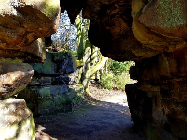 istock Looking through the rocky bridge, Avenham park, Preston 1138173228