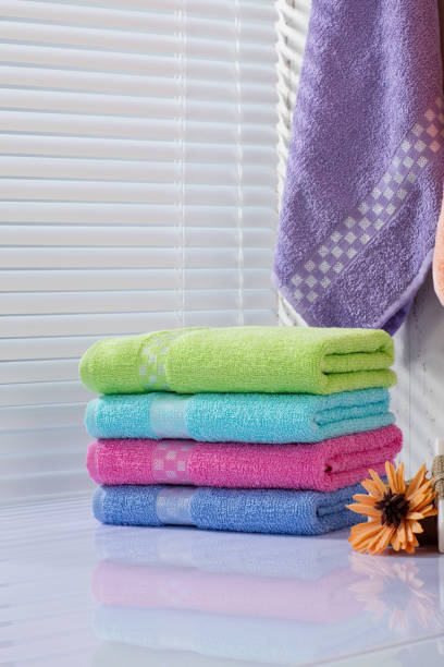 istock Colorful towels in bathroom. 1138173892