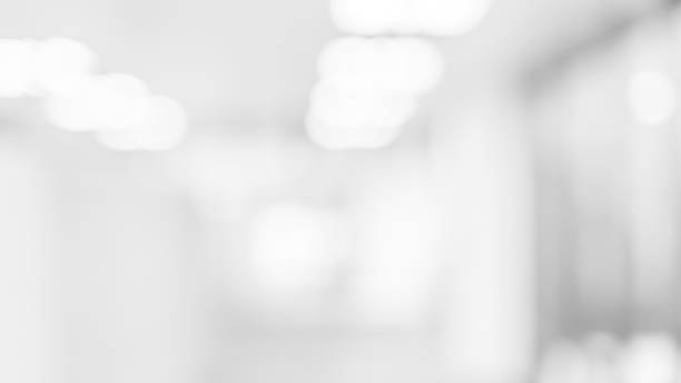 istock Abstract blurred soft white and gray silver beautiful of interior workplace with glowing exposure bokeh background for design banner  and presentation concept 1138174592