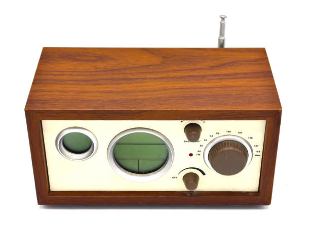 istock Old wood,retro radio set isolated on background 1138175503