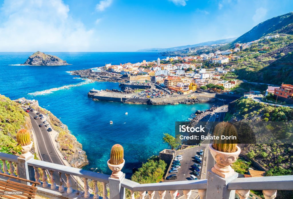 Landscape with Garachico Landscape with Garachico town of Tenerife, Canary Islands, Spain Tenerife Stock Photo
