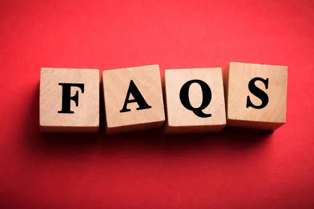 Photo of FAQS Text Wooden Blocks isolated