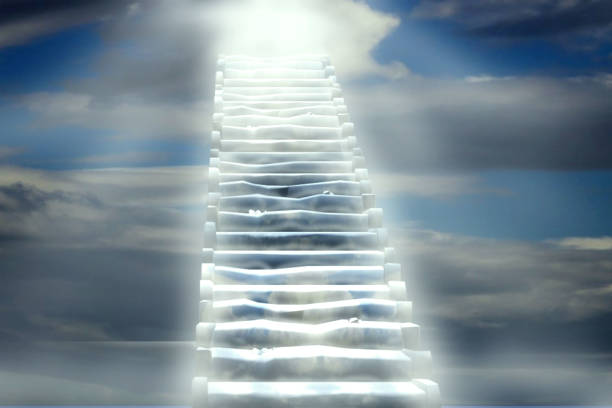 Heaven's gate. 3D render stock photo