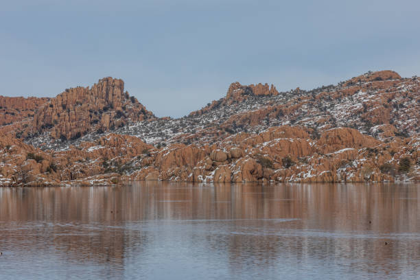 istock Watson lake Winter Landscape 1138180944