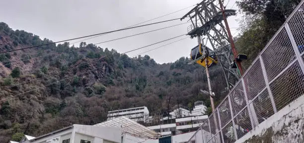 Photo of Newly opened ropeway at Vaishno Devi which is used as a transport from Bhawan to Bhairo mandir.