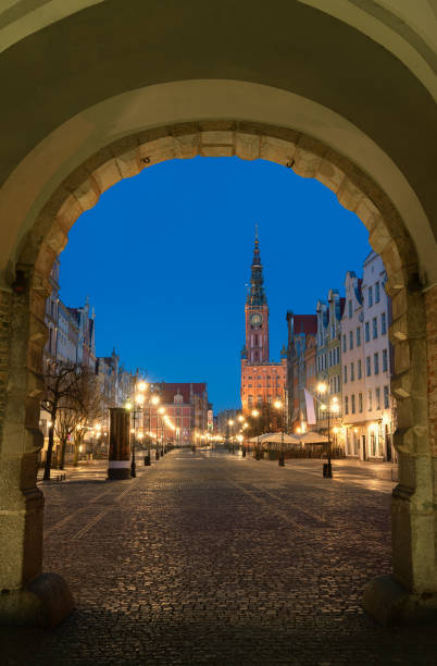 istock Long Lane at night, Gdansk, Poland 1138181515