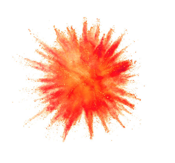 istock Explosion of colored powder on white background 1138184753