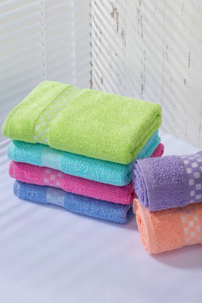 istock Colorful towels in bathroom 1138185996
