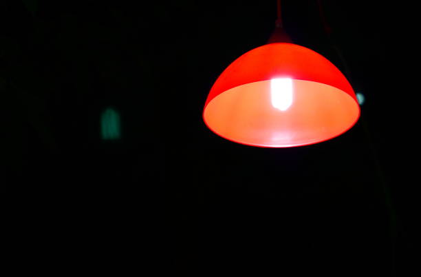 istock Beautiful Red lamp in the garden 1138186126