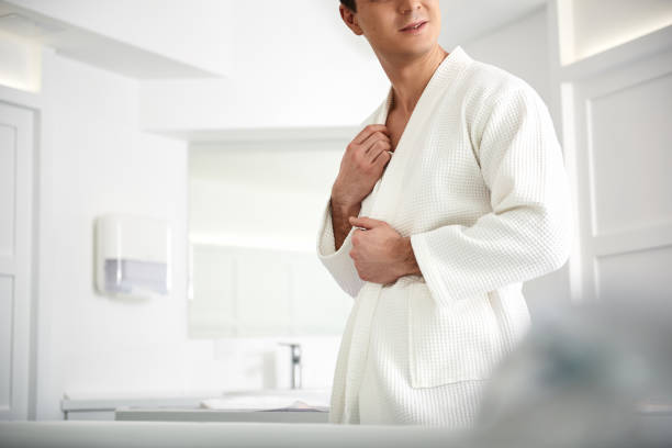istock Young attractive man staying in spa center 1138186378