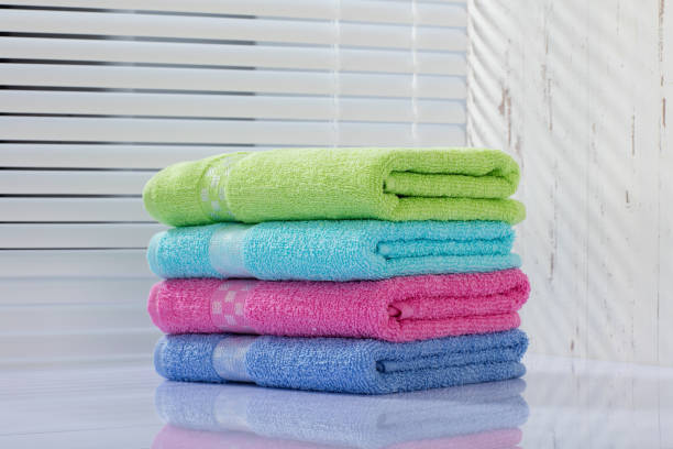 istock Colorful towels in bathroom 1138187676