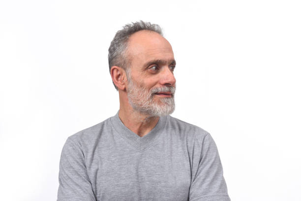 portrait of a man on white background