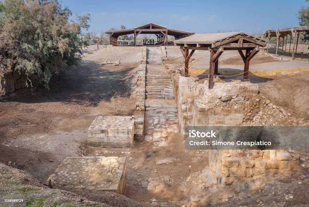 Bethany beyond the Jordan, Baptism Site of Jesus and John the Jordan, Middle East Jordan - Middle East Stock Photo