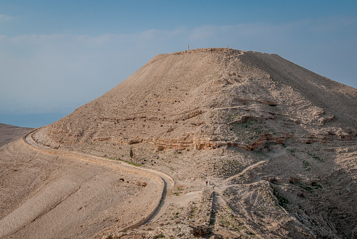 Machaerus (Qal'atu Mkawer) a fortified hilltop palace located in Jordan near the Jordan river and the Dead Sea - It is the location of the imprisonment and execution of John the Baptist and its the setting for Herod the Great, Herod Antipas, Princess Herodias and Salome