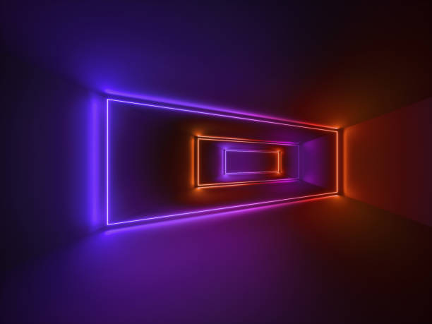 istock 3d rendering, glowing lines, red violet neon lights, abstract psychedelic background, ultraviolet, product showcase template, vibrant colors, laser show 1138194266
