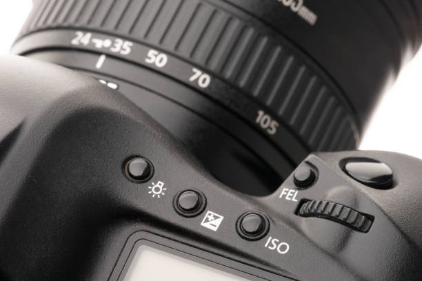 istock Close up view of a DSLR camera in dark atmosphere 1138201620