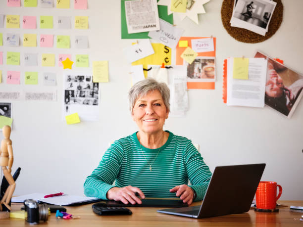 istock Freelance Senior Woman Working at Home 1138202063