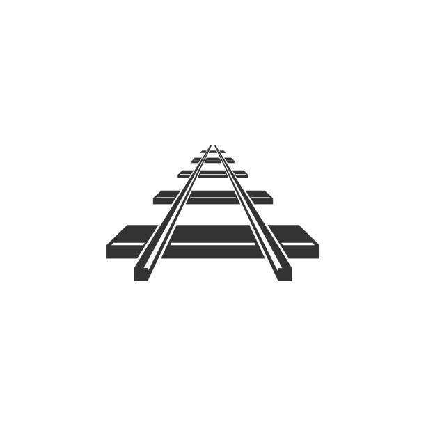 Railroad icon isolated. Flat design. Vector Illustration Railroad icon isolated. Flat design. Vector Illustration railroad track illustrations stock illustrations