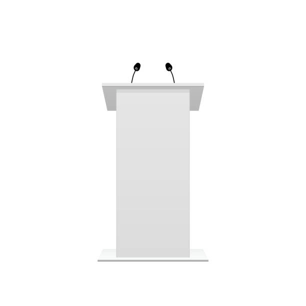 Tribune podium rostrum speech stand. Vector illustration