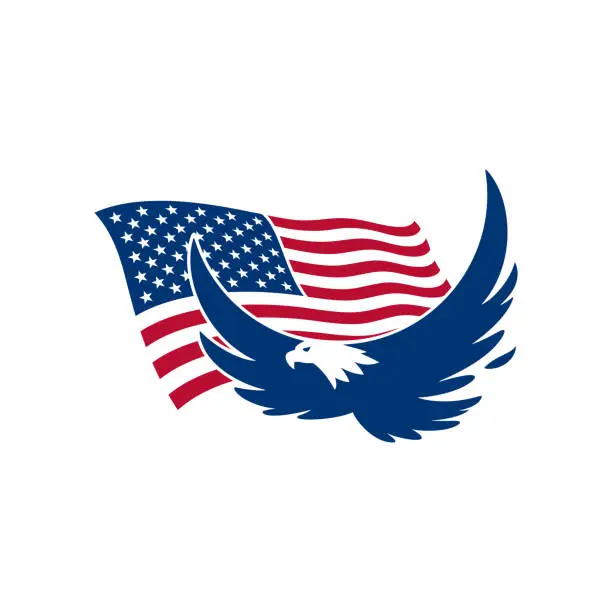 Vector illustration of American eagle