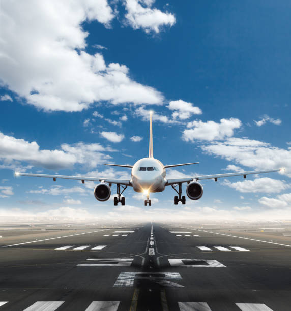 istock Commercial jetliner taking of runway 1138215106