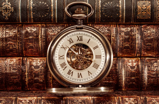 istock Close up on vintage clock 1138217474