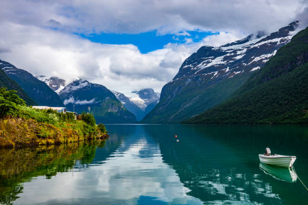 istock lovatnet lake Beautiful Nature Norway. 1138217489