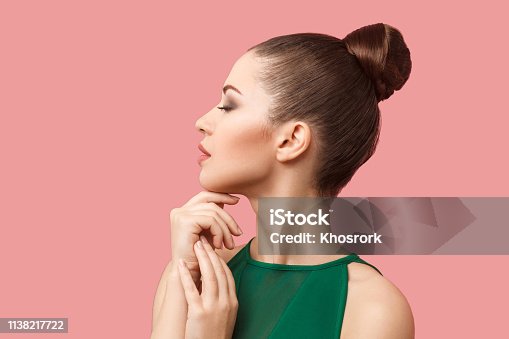 53,760 Bun Hairstyle Stock Photos, Pictures & Royalty-Free Images - iStock  | High bun hairstyle, Low bun hairstyle, Woman bun hairstyle