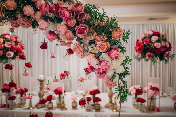 istock Beautiful wedding decoration 1138227838