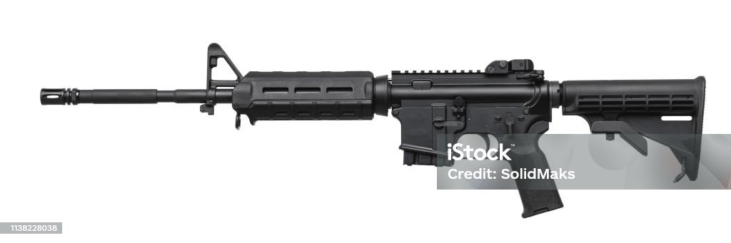 Automatic Rifle Background Modern Automatic Rifle Isolated On White Background Stock Photo ...