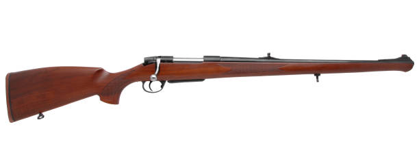 istock Gun rifle isolated on white background 1138228097