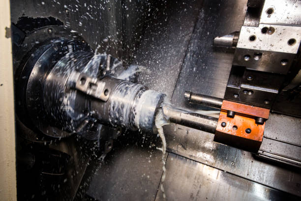 istock Close up of CNC machine at work 1138228434
