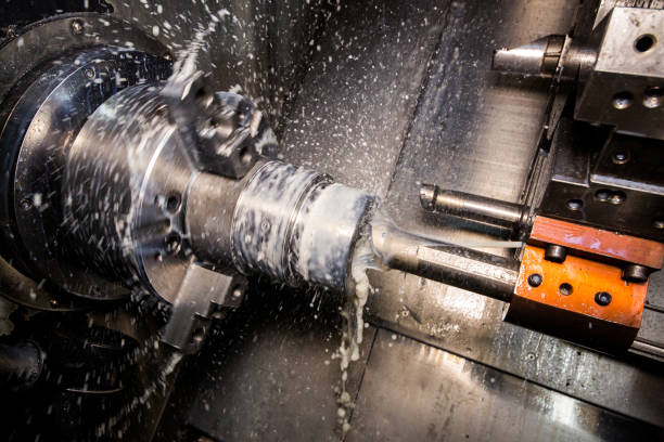 istock Close up of CNC machine at work 1138228437