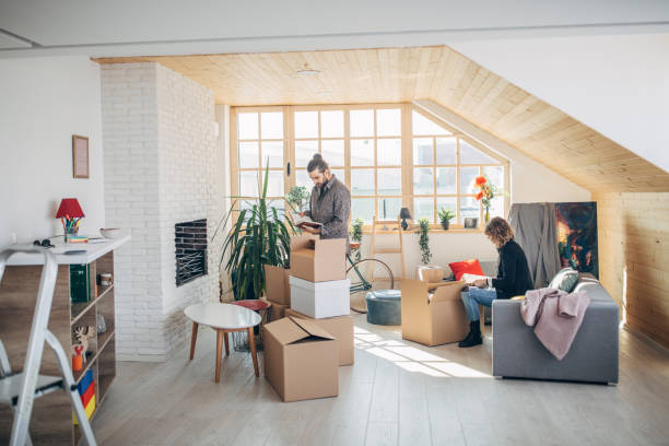 istock Couple moving in into new apartment 1138231499