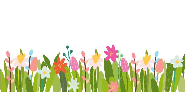 ilustrações, clipart, desenhos animados e ícones de fundo floral de easter do vetor. - pasch