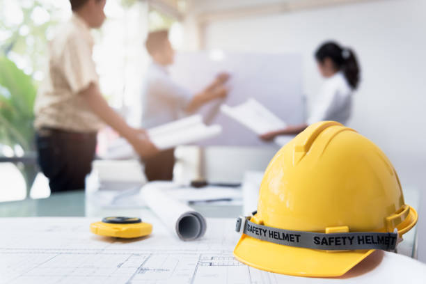Office Engineer Meeting room of the engineers design team working and discussion on construction project. Business Meeting Time with Architecture Interior Designer and Engineering Team building information modeling photos stock pictures, royalty-free photos & images