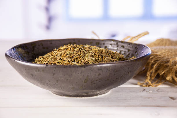 istock Roman caraway cumin with blue window 1138240552