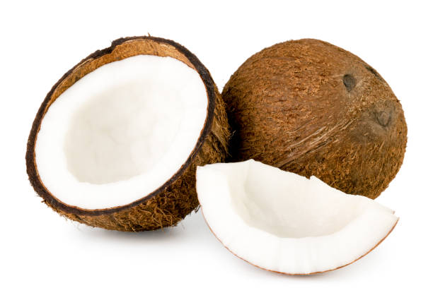 istock Coconut, half and piece close up on a white. Isolated 1138245527