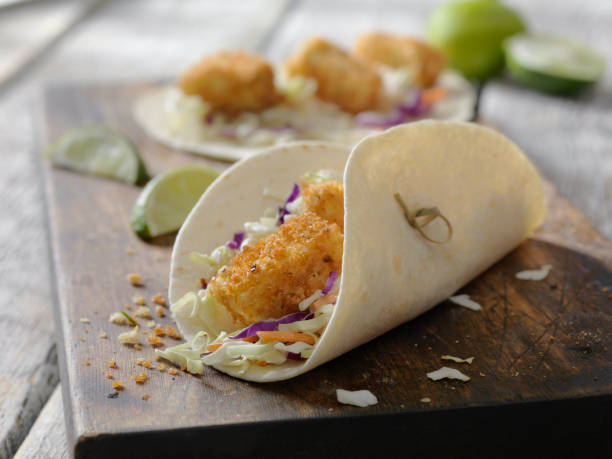istock Breaded Tofu Tacos with a Peanut Ginger Sauce 1138247204