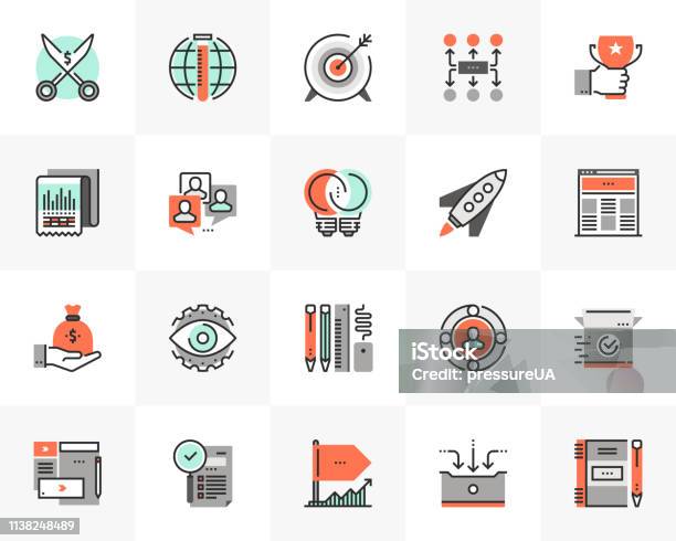 Startup Development Futuro Next Icons Pack Stock Illustration - Download Image Now - Icon Symbol, Business, Icon Set