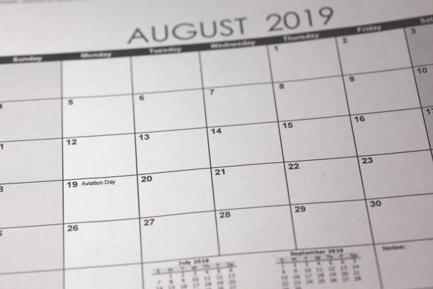 istock US National Aviation Day Concept. 19 August 2019 calendar 1138248587