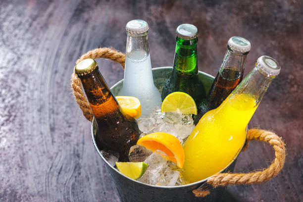 istock Cold Bottles of Various Drinks in The Ice Bucket 1138249162