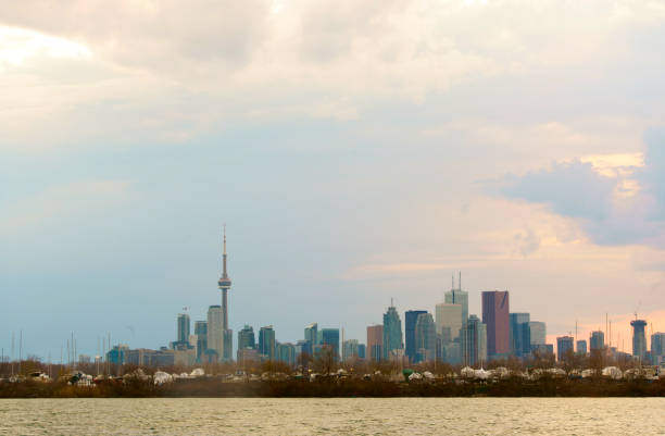 istock Toronto Skyline under Cloudy Sky at Dusk 1138252100