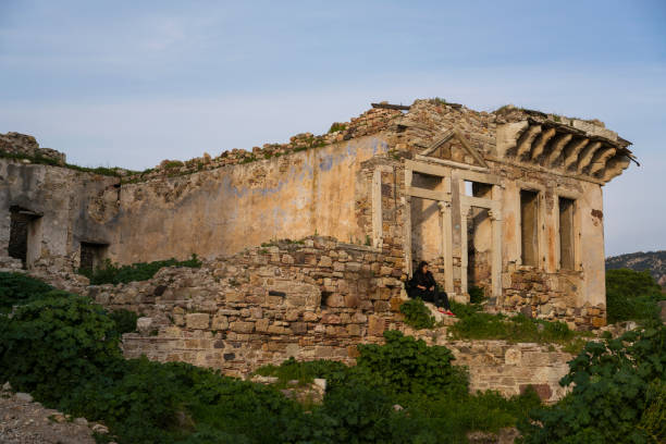 abandoned house at  Phokaia (foca), izmir, turkey